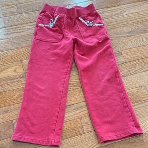 Janie & Jack red kids sweatpants 5t